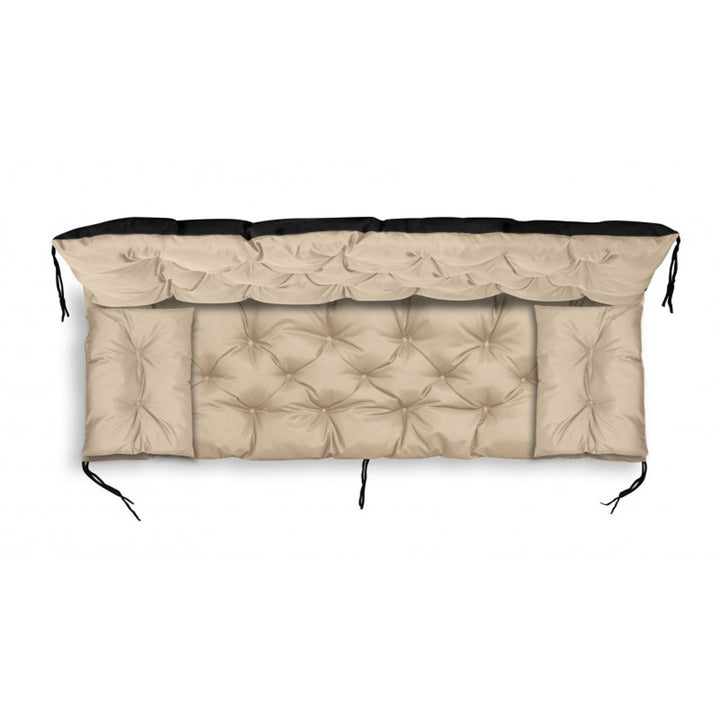 Ensemble de jardin beige 180x60x50cm + 2 coussins 42 x 42 cm