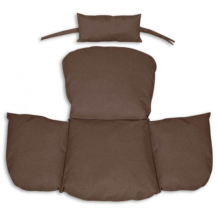 Coussin de jardin, pour chaise suspendue, nid de cigogne, 112x113, brun,