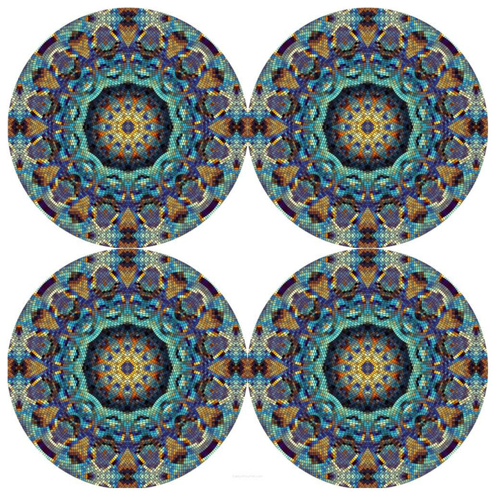 Set de tapis de table Bertoni, 4 pièces, rond, 33 cm, Barcelona