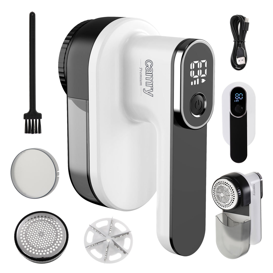 Rasoir à mouchoirs Camry, écran LCD, batterie rechargeable Li-Ion, noir et blanc, CR 9620