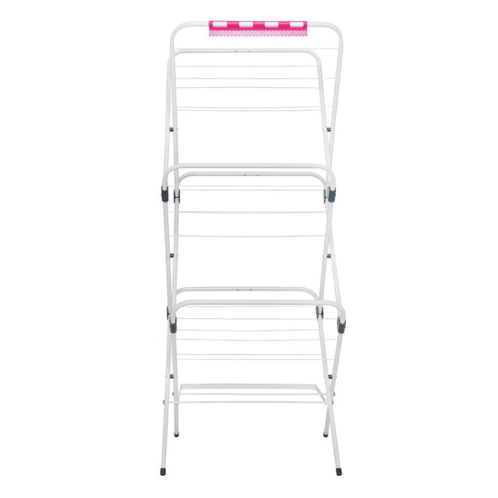 Séchoir à linge vertical VELKEA, en acier, serrure pliante, V200