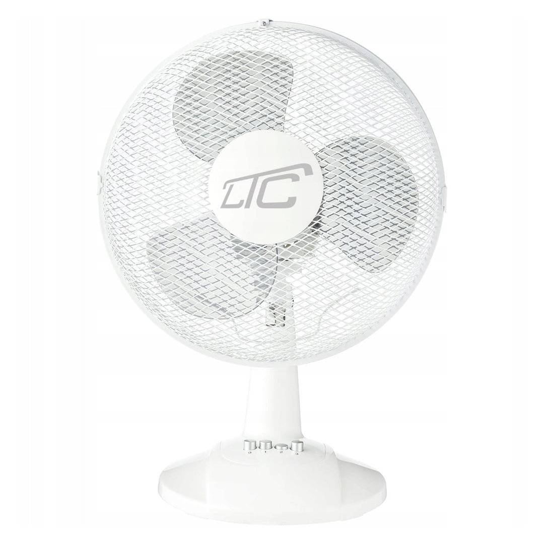 Ventilateur de bureau LTC, oscillant, réglable en angle, 38W, blanc, LXWT20