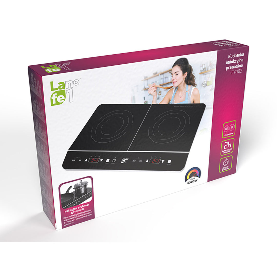 Plaque à induction Lafe, électrique, portable, 3500W, double, CIY 002