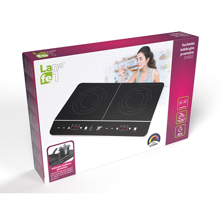 Plaque à induction Lafe, électrique, portable, 3500W, double, CIY 002