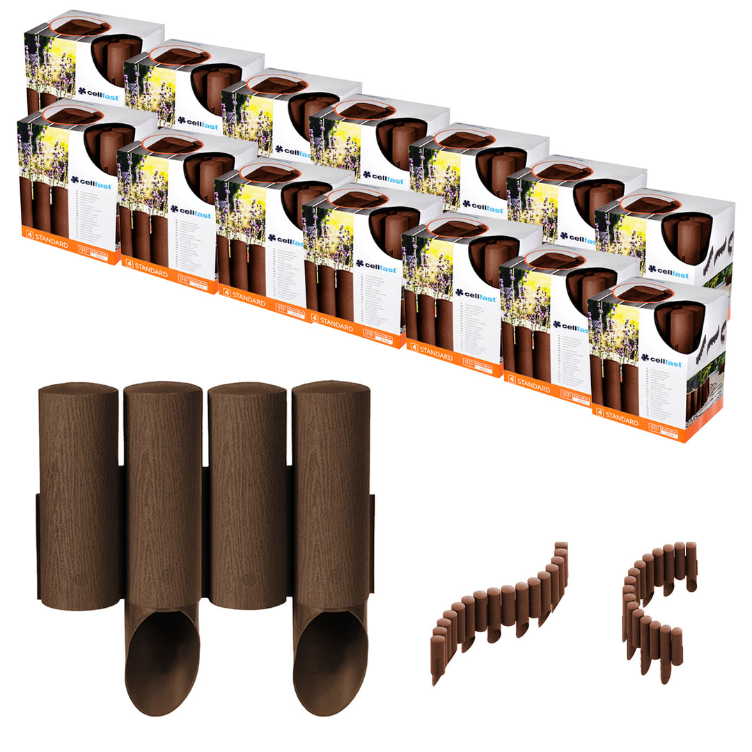 Paisade de jardin Cellfast, résistante au gel, 32,2 m, marron