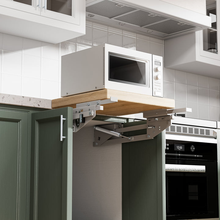 Lift, étagère de cuisine extensible encastrable 5-20kg. 820x168x106mm MC-497