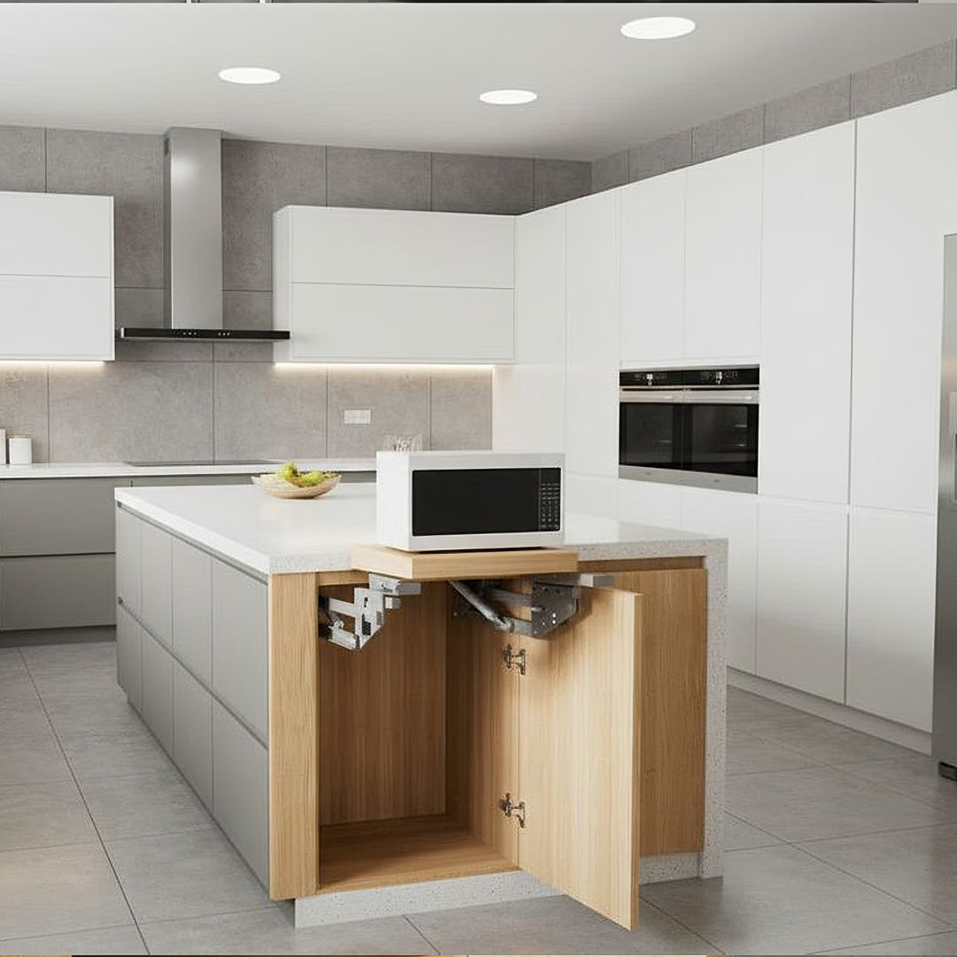 Lift, étagère de cuisine extensible encastrable 5-20kg. 820x168x106mm MC-497