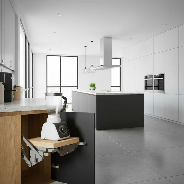 Lift, étagère de cuisine extensible encastrable 5-20kg. 820x168x106mm MC-497