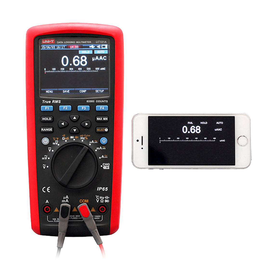 Compteur universel Uni-T, fonction TRUE RMS, écran couleur, UT181A