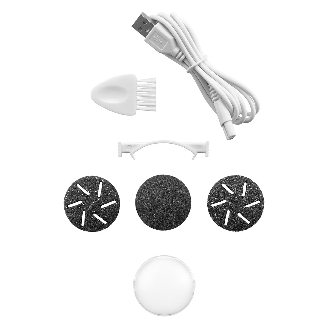 Concept lime électrique pour talons, 3 tampons, rechargeable, noir, PN3020