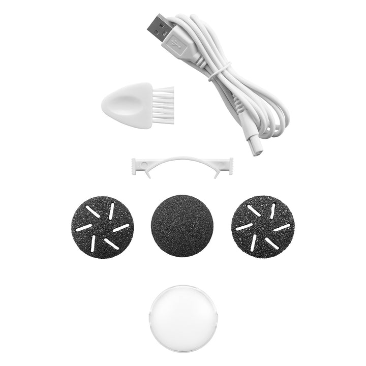 Concept lime électrique pour talons, 3 tampons, rechargeable, noir, PN3020