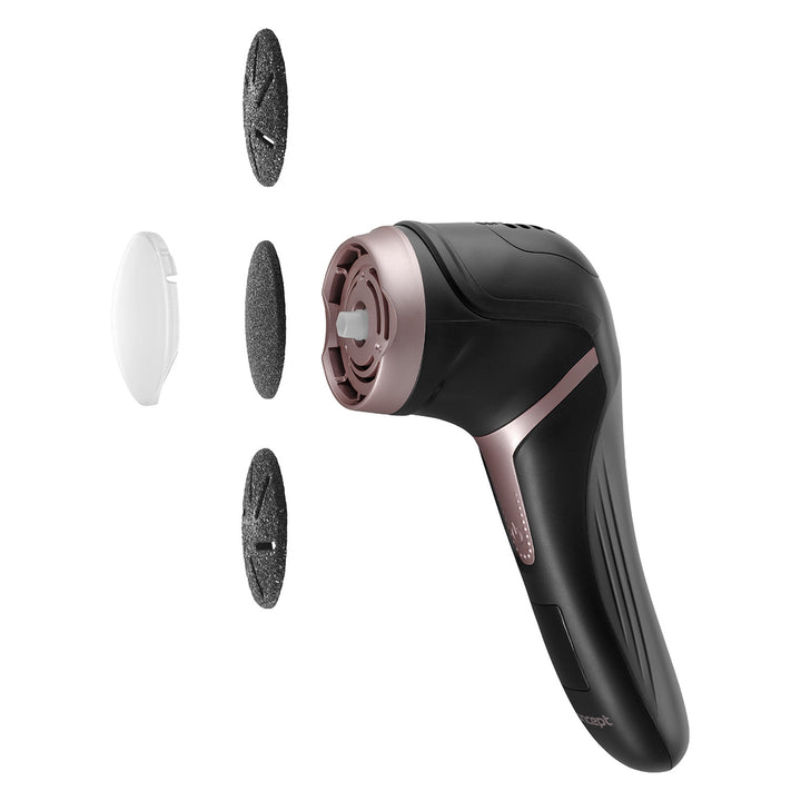 Concept lime électrique pour talons, 3 tampons, rechargeable, noir, PN3020