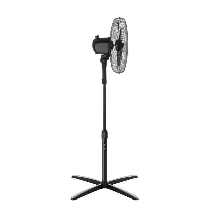Ventilateur sur pied Concept VS5050, 40W, 3 vitesses réglables, design noir élégant, parfait pour rafraîchir votre intérieur avec style et efficacité.