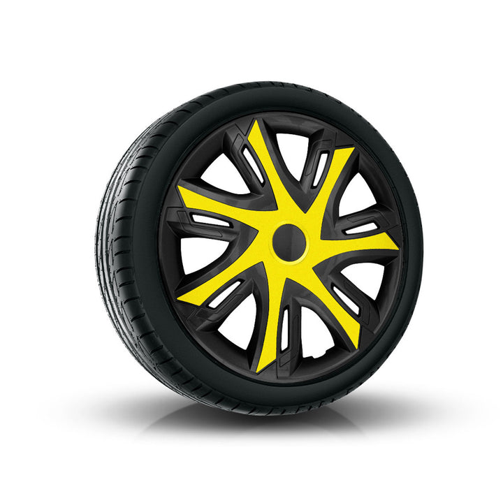 NRM N-Power enjoliveur universel 14" Bicolore noir/jaune 1 pièce