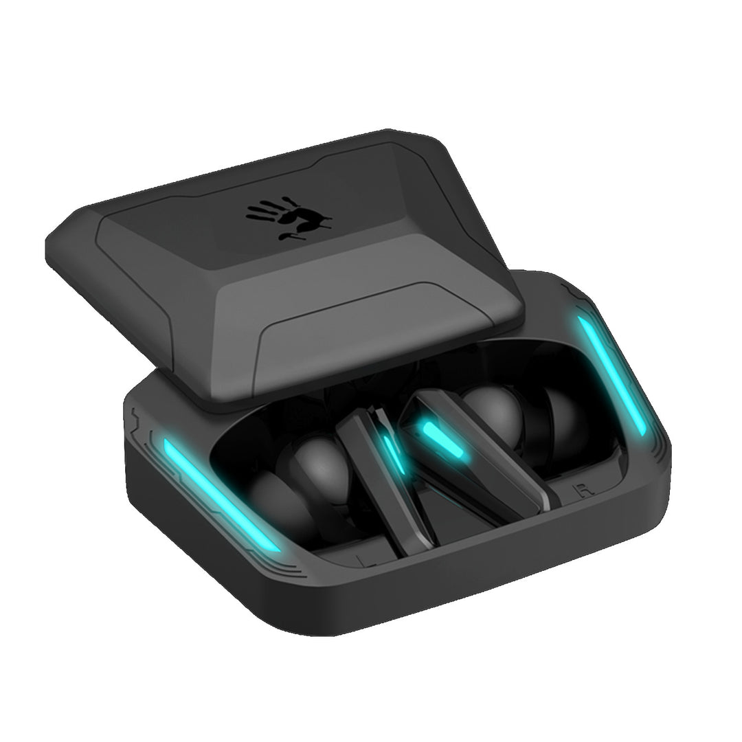 Casque sans fil Bloody, Bluetooth 5.2, TWS, étui de chargement, noir/bleu, M70