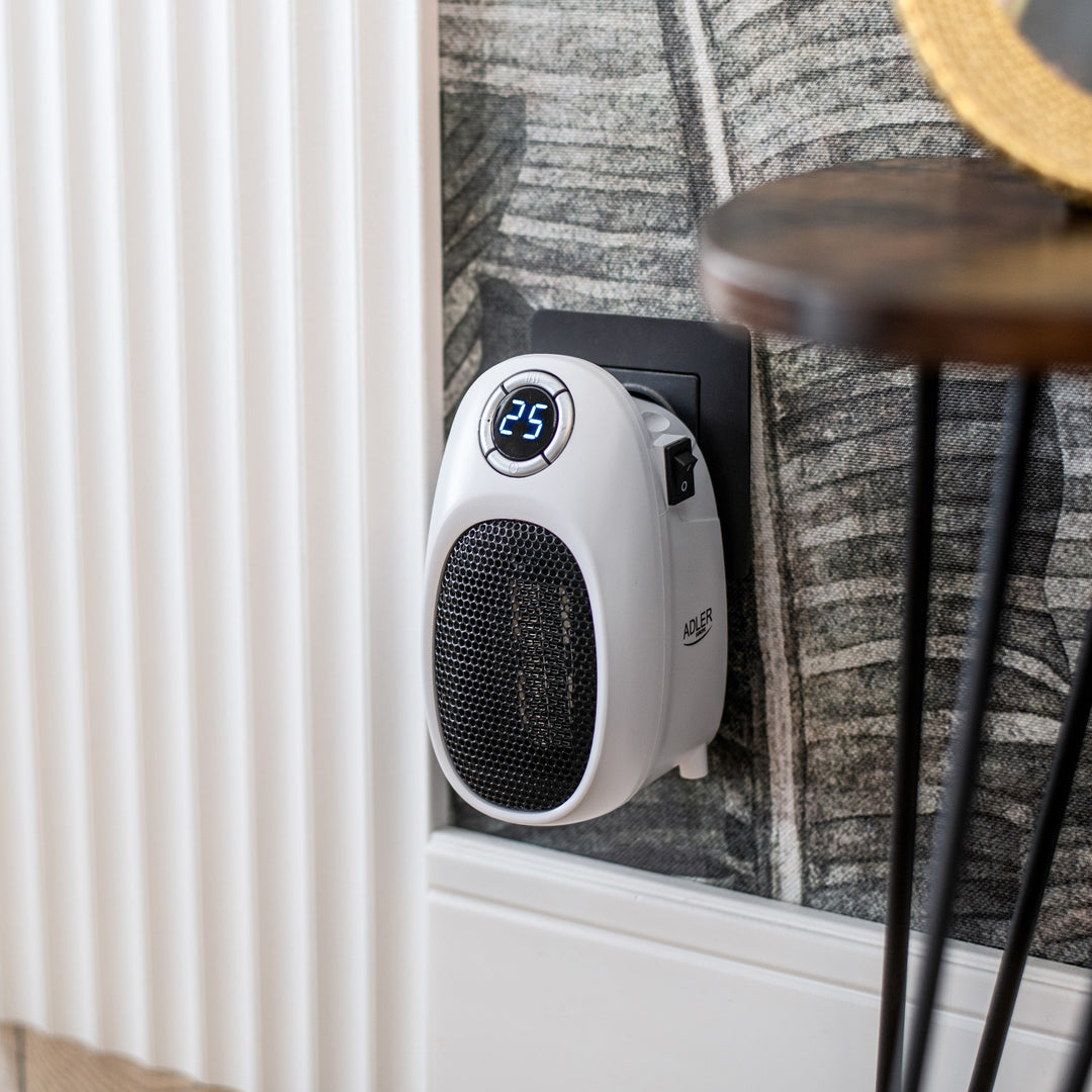 Chauffage soufflant Adler, minuterie, 2 niveaux, max 1500W, blanc, AD 7749