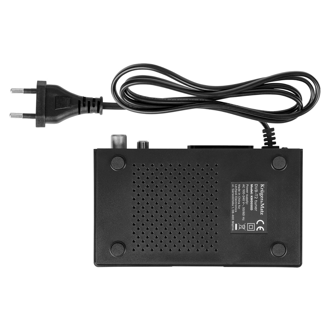 Tuner-décodeur DVB-T2 KM0550D H.265 HEVC EPG PVR Timeshift Kruger&Matz