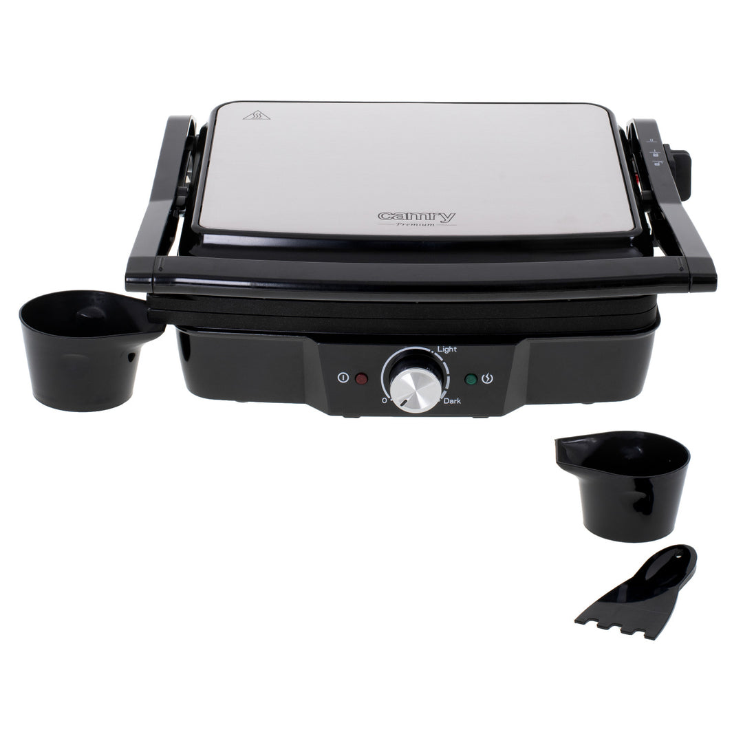 Barbecue électrique Camry, grande surface 28 x 23 cm, réglage de la température, puissance maximale 2500 W, CR 3053