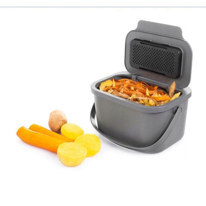 Poubelle bio, capacité 4,5 litres, gris, Mini Bini