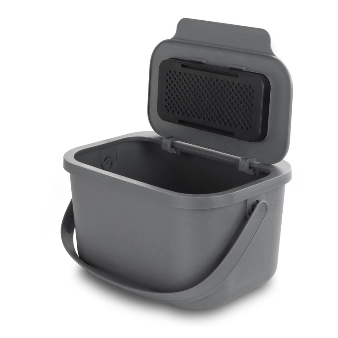 Poubelle bio, capacité 4,5 litres, gris, Mini Bini