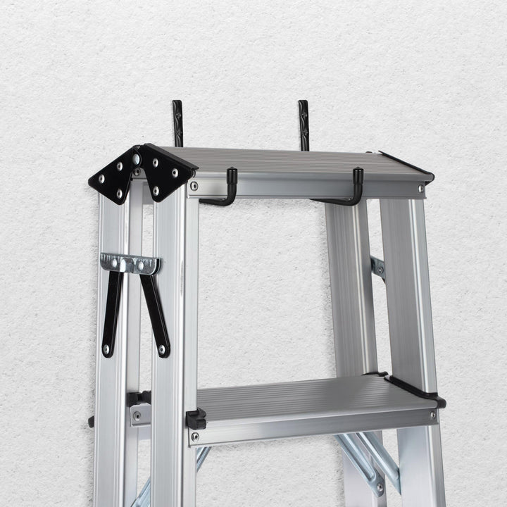 Jeu de 2 supports muraux Maclean, pour pneus, roues, échelle, vélo, acier, charge max. 22kg/support, MC-488