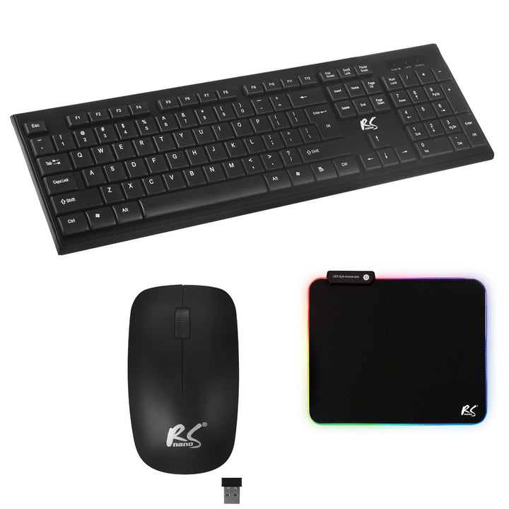 Clavier + souris sans fil COMBO NanoRS, RS580 + tapis de souris