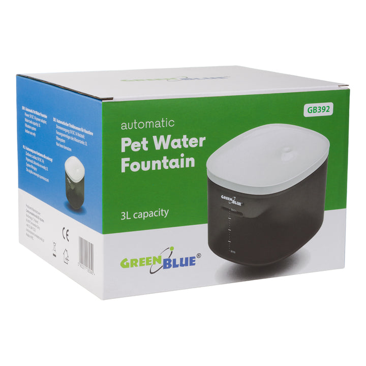 GreenBlue distributeur automatique d'eau / abreuvoir pour animaux, 3L, USB 5V1A, GB392 + 6 filtres de rechange GB394