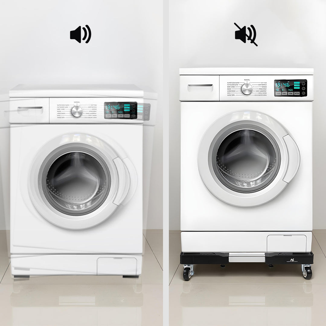 Support mobile pour lave-linge Maclean, blocage des roulettes, largeur 500-700mm, universel, jusqu'à 200kg, MC-118 B