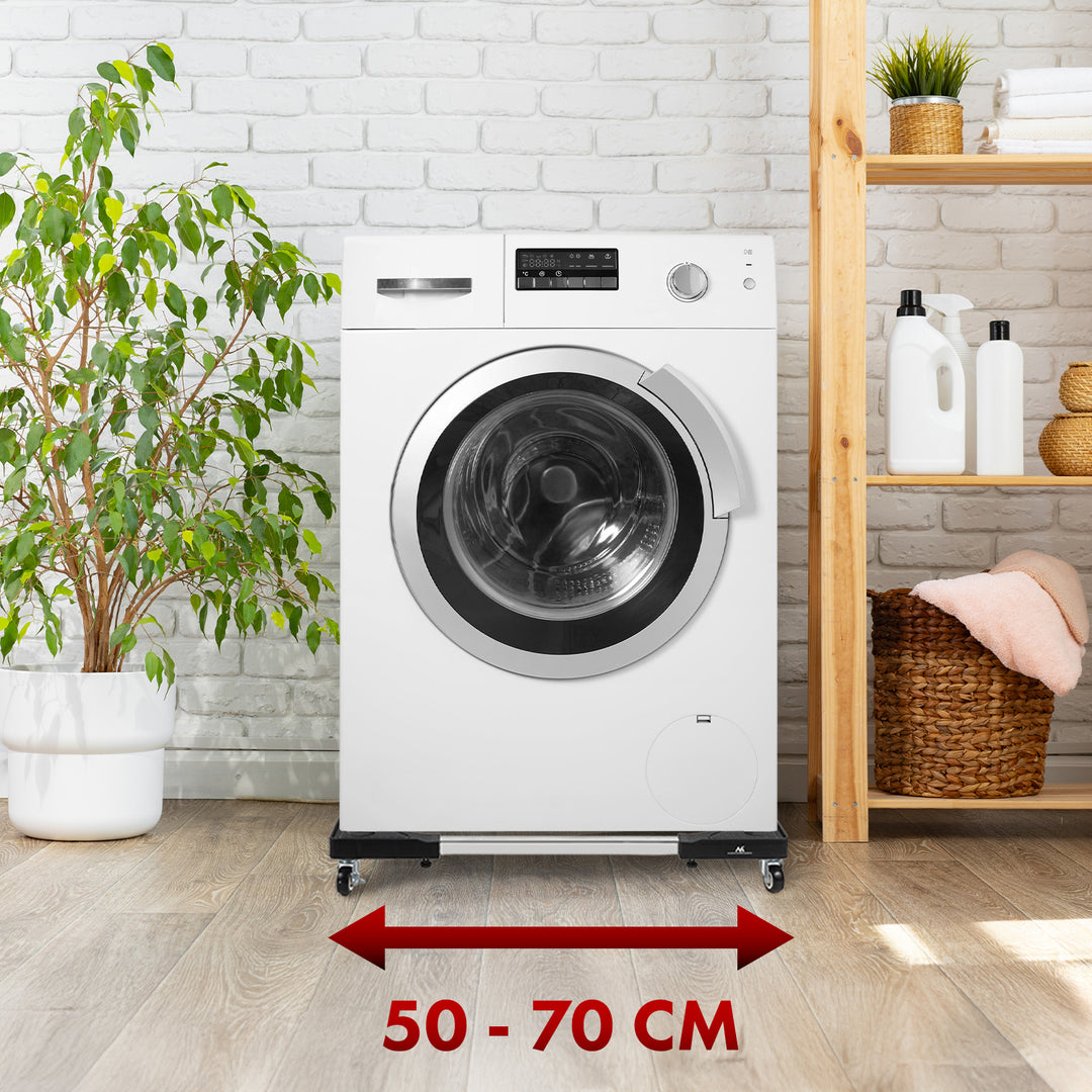 Support mobile pour lave-linge Maclean, blocage des roulettes, largeur 500-700mm, universel, jusqu'à 200kg, MC-118 B
