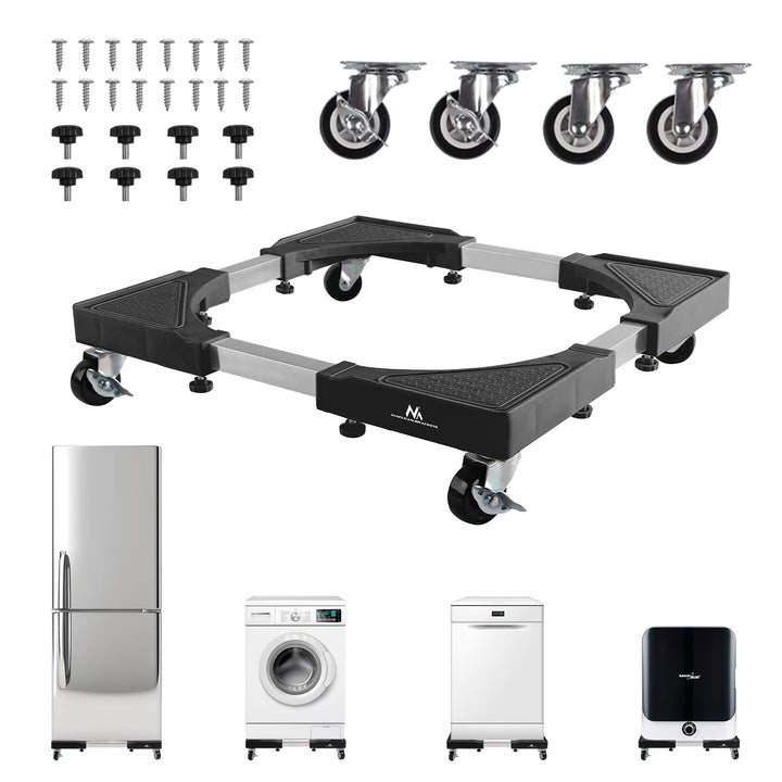 Support mobile pour lave-linge Maclean, blocage des roulettes, largeur 500-700mm, universel, jusqu'à 200kg, MC-118 B