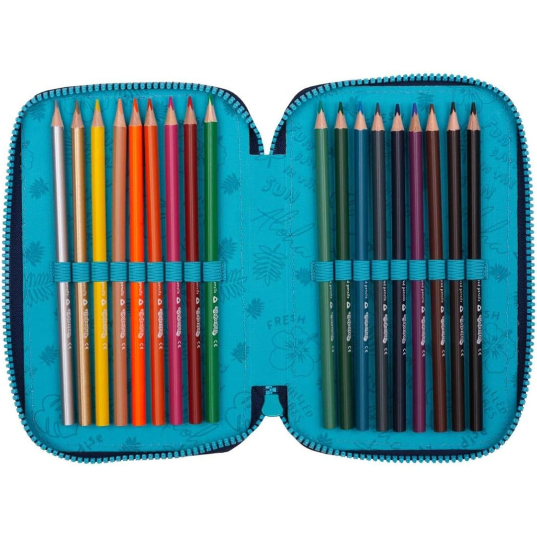 Trousse à crayons CoolPack à trois compartiments avec accessoires JUMPER 3 STITCH