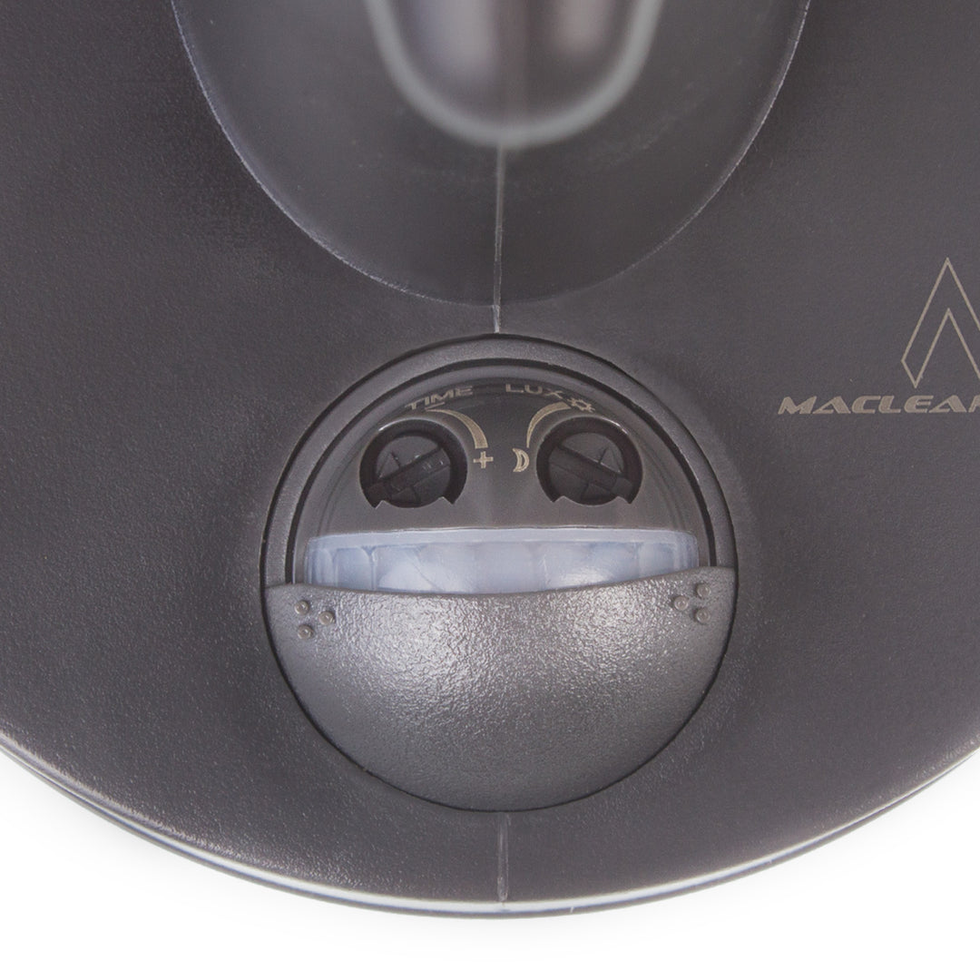 Applique 1xE27 avec détecteur Maclean, détecteur infrarouge, charge max. 60W, IP65, couleur gris, MCE518 GR + ampoule LED à filament E27, 6W 230V Maclean Energy MCE267 WW blanc chaud 3000Klm 720lm retro edison décorative