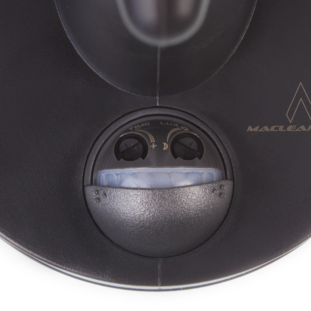 Applique 1xE27 avec détecteur Maclean, détecteur infrarouge, charge max. 60W, IP65, noir, MCE518 B + ampoule à filament LED E27, 11W 230V Maclean Energy MCE280 WW blanc chaud 3000K 1500lm rétro edison décorative A60