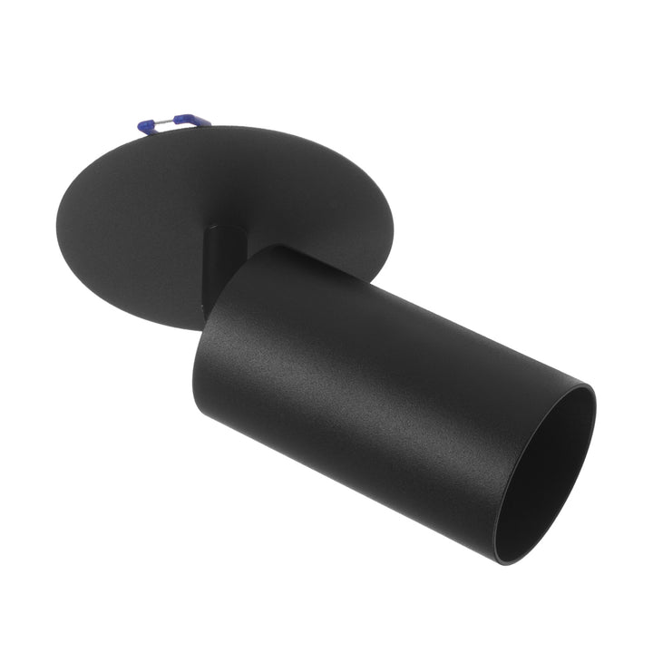 Maclean encastré / tube lumineux, spot, rond, aluminium, GU10, 55x130mm, noir, MCE364 B+LED ampoule GU10 7W Maclean Energy MCE437 WW blanc chaud 3000K, 220-240V~, 50/60Hz, 490lm