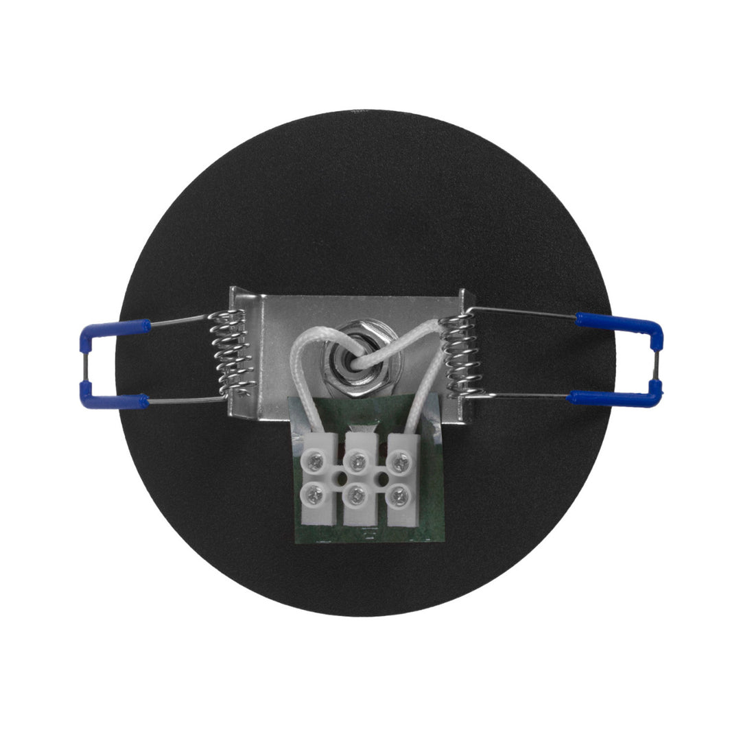 Maclean encastré / tube lumineux, spot, rond, aluminium, GU10, 55x130mm, noir, MCE364 B+LED ampoule GU10 7W Maclean Energy MCE437 WW blanc chaud 3000K, 220-240V~, 50/60Hz, 490lm