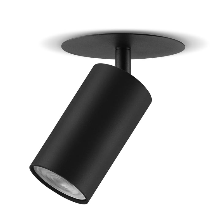 Maclean encastré / tube lumineux, spot, rond, aluminium, GU10, 55x130mm, noir, MCE364 B 3pcs+ Ampoule LED GU10 7W Maclean Energy MCE437 WW blanc chaud 3000K, 220-240V~, 50/60Hz 3pcs