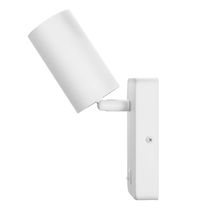 Maclean Applique/lampe murale, spot, rond, GU10, avec interrupteur 55x90mm, blanc, MCE369 W+Lampe LED GU10 7W Maclean Energy MCE437 NW blanc neutre 4000K, 220-240V~, 50/60Hz, 490 lumens