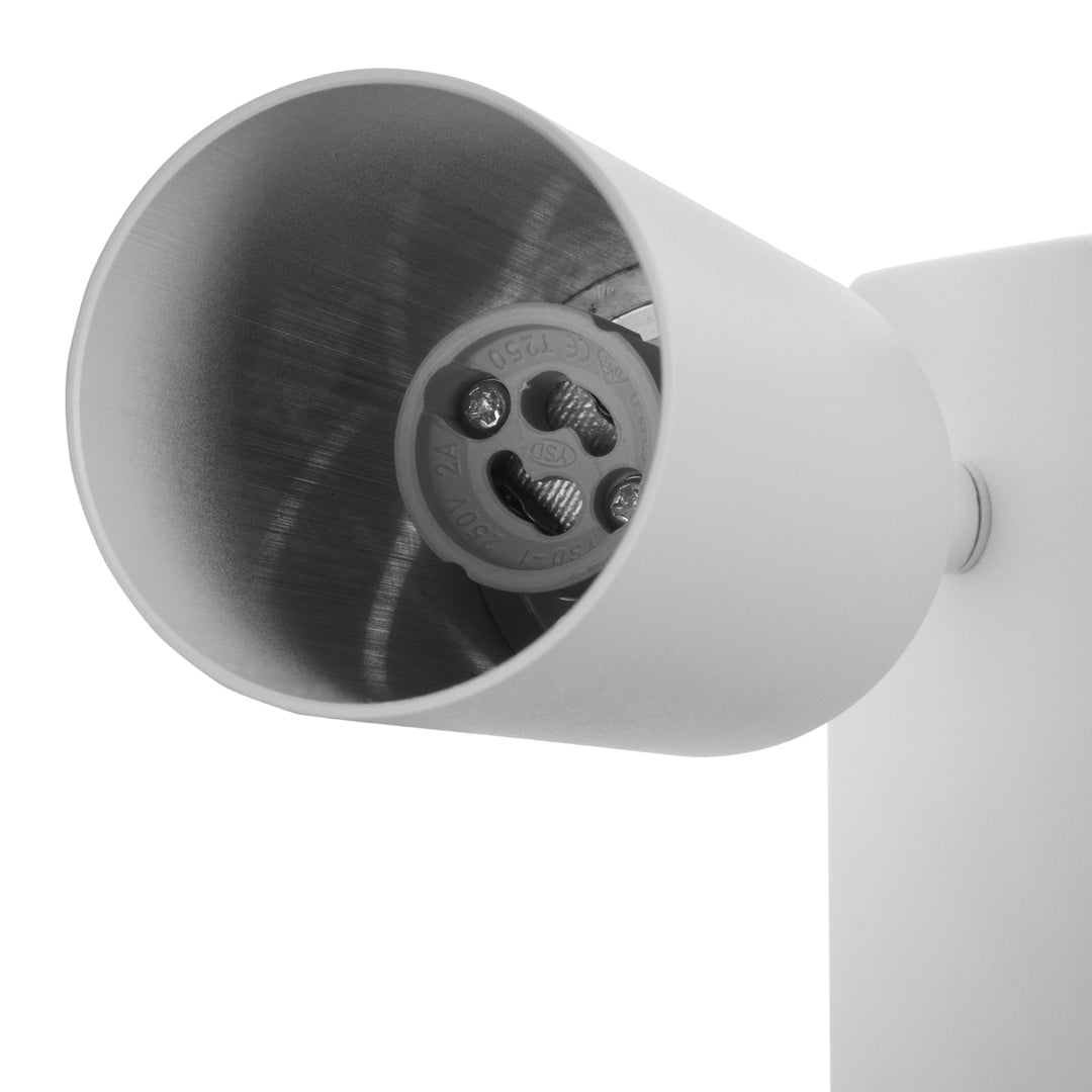 Maclean Applique/lampe murale, spot, rond, GU10, avec interrupteur 55x90mm, blanc, MCE369 W+Lampe LED GU10 7W Maclean Energy MCE437 NW blanc neutre 4000K, 220-240V~, 50/60Hz, 490 lumens