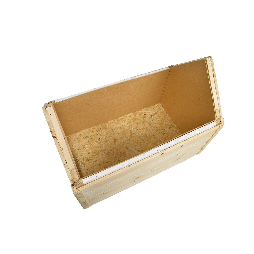 Abri pour chien et chat Woodok, isolé, en bois, grand XL, à monter soi-même et à peindre, imprégné en chêne blanchi