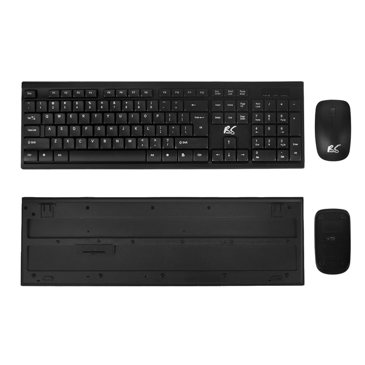 COMBO Clavier + souris sans fil NanoRS, RS580+Tapis souris pour clavier de jeu avec rétroéclairage LED RVB NanoRS, 800x300x4mm, RS705