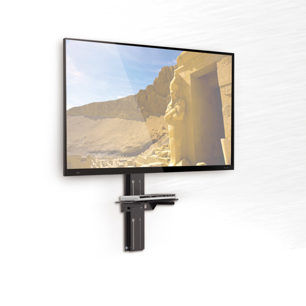Support TV avec étagère DVD Maclean, vesa 200x200 , 23"-43", 25kg, MC-771A +HDMI 2.0 4K 3D UHD 1.8m CABLE 48 bit