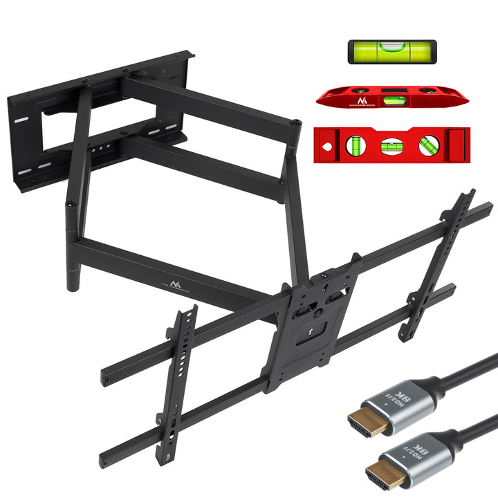 Support TV Maclean, max VESA 800x400, 37-85", 55kg, bras long 915mm, MC-986 +Câble Maclean HDMI 2.1a, 3m, 8K HDR, MCTV-442