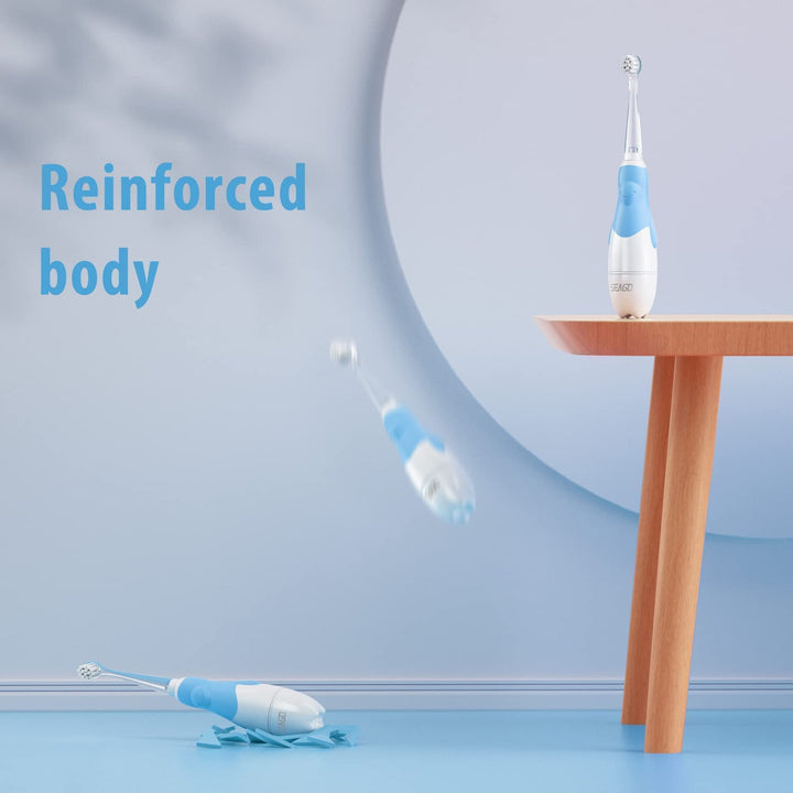 Brosse à dents sonique pour enfants SEAGO, rose, 4 embouts,SG-513 Rose + Brosse à dents sonique pour enfants SEAGO, bleue, 4 embouts,SG-513