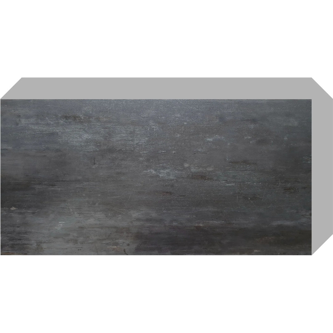 Fliesana carreaux de sol et de mur autocollants, lot de 3, imperméables, design en pierre naturelle, couleur noire