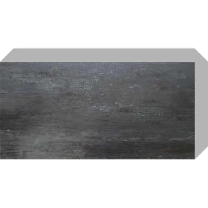 Fliesana carreaux de sol et de mur autocollants, lot de 3, imperméables, design en pierre naturelle, couleur noire