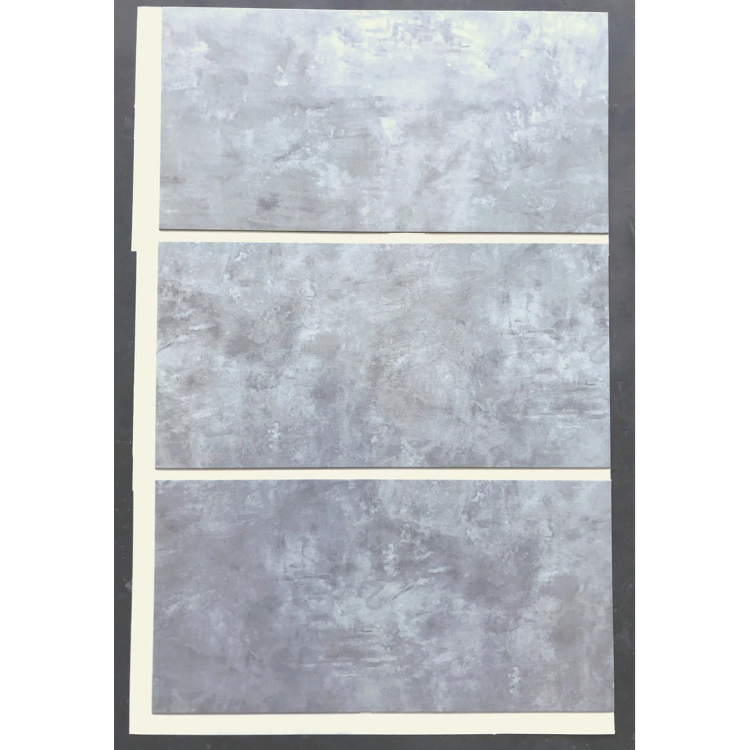 Fliesana carreaux de sol et de mur autocollants, lot de 3, imperméables, motif béton gris clair