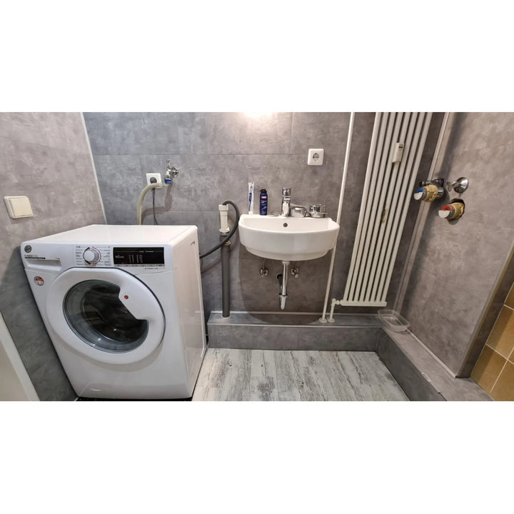 Fliesana carreaux de sol et de mur autocollants, lot de 3, imperméables, motif béton gris clair