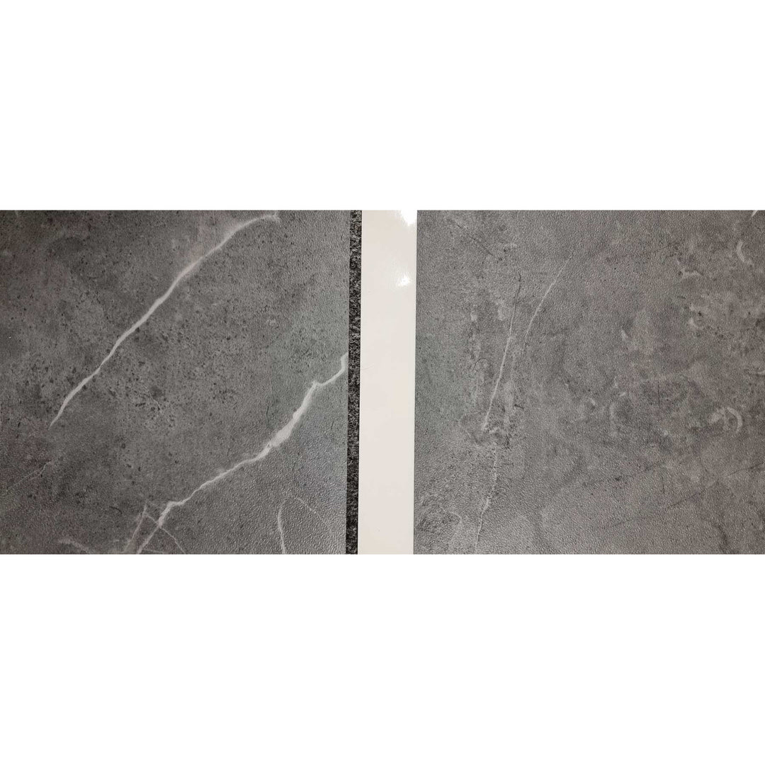 Fliesana carreaux de sol et de mur autocollants, lot de 3, imperméables, design en pierre naturelle, couleur gris foncé