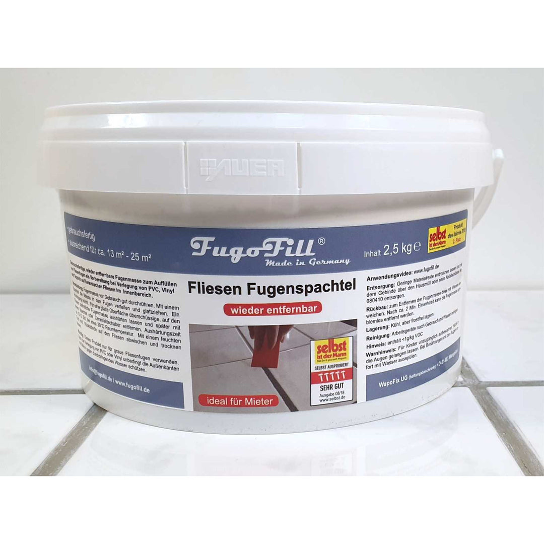 FugoFill pâte à joint amovible pour carrelage, 2,5kg, gris