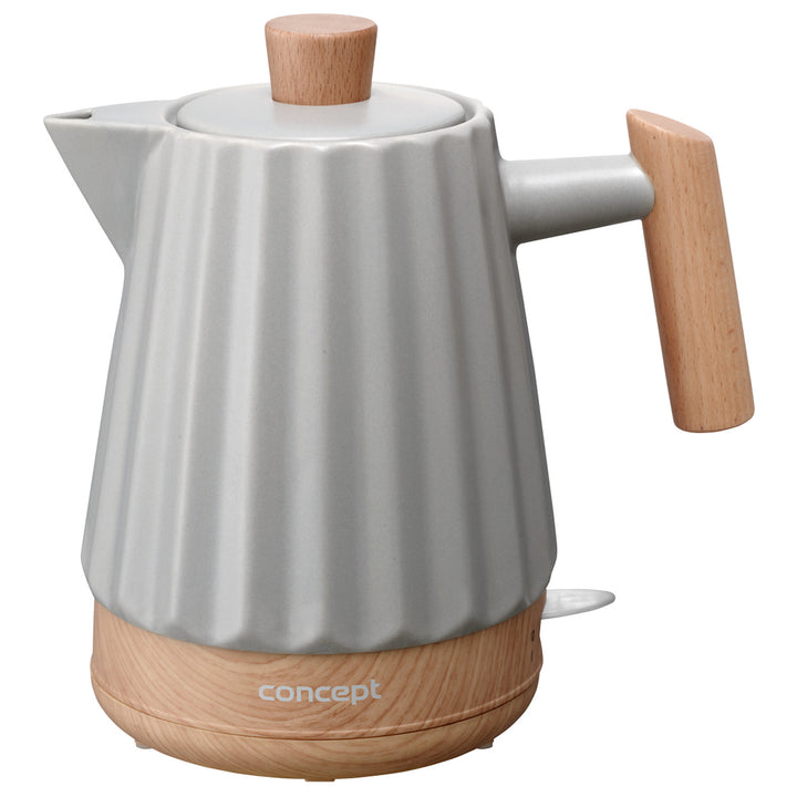 Bouilloire électrique Concept, céramique, 1500W, 1,5L, gris clair, RK0091